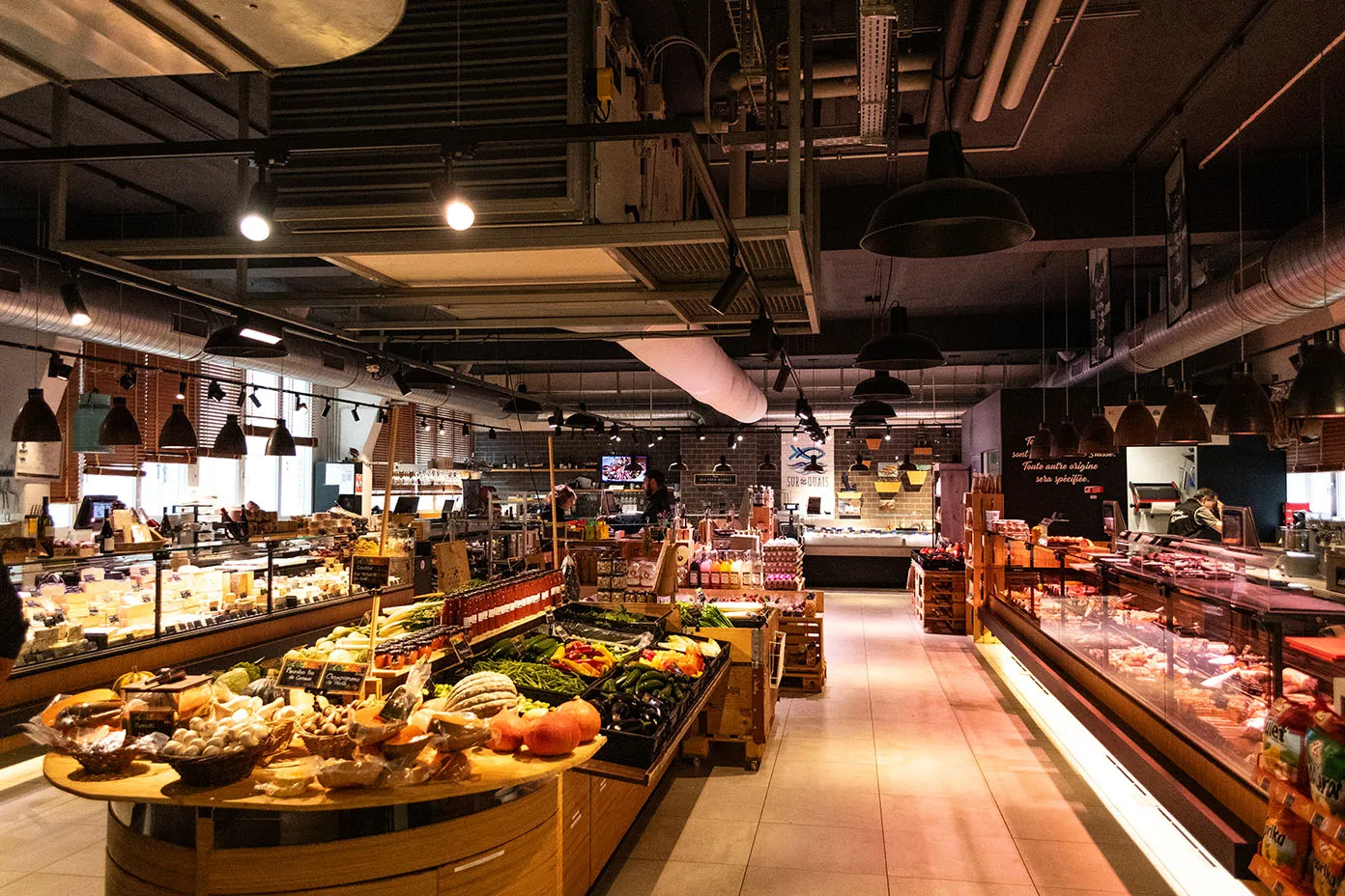 Ambiance du marché couvert