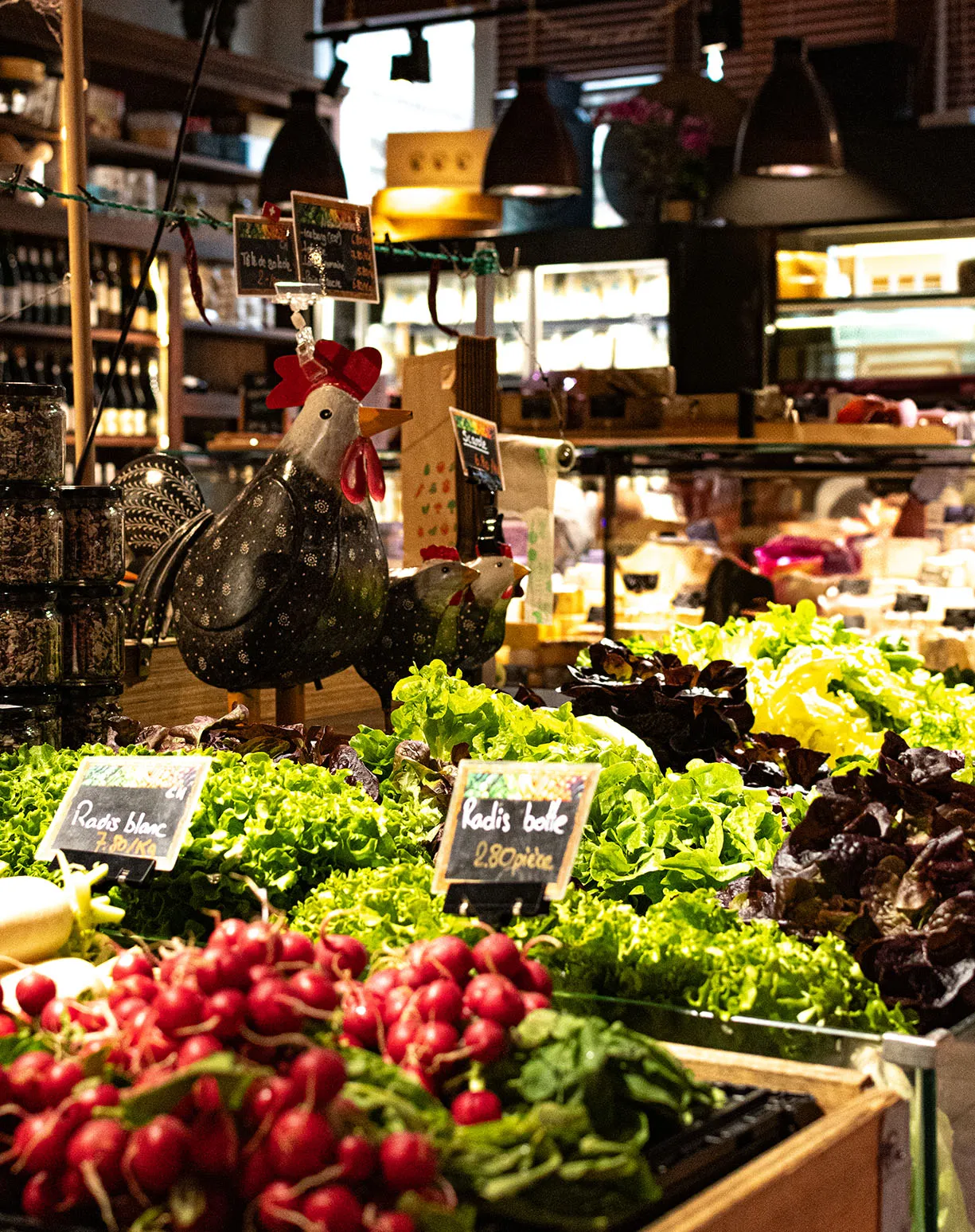 Produits frais sur les étals